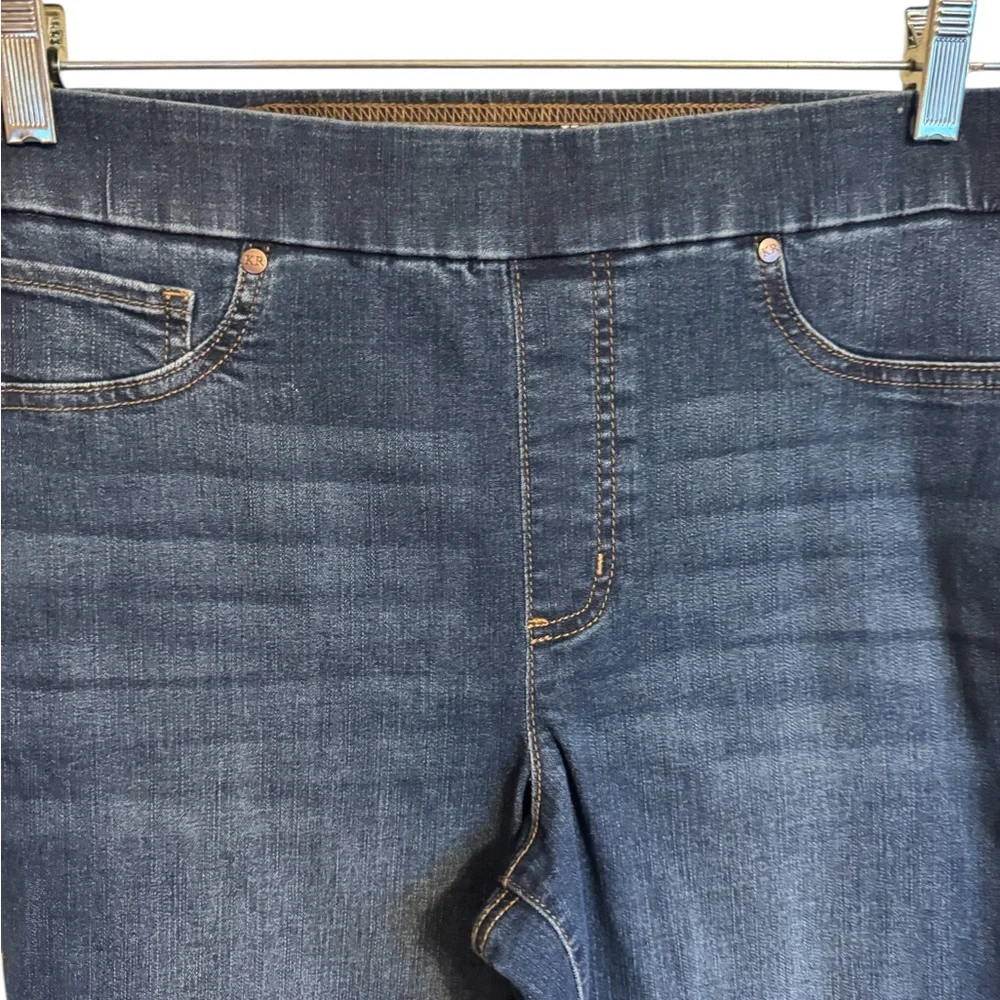 NWT RETAIL: $55 Kim Rogers Straight Leg Tummy Control Jeans 8SHORT #I